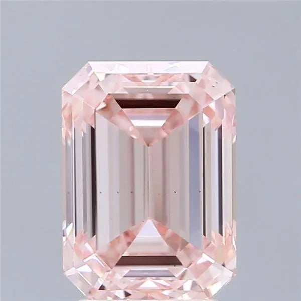 3.06ct Emerald Lab Grown Diamond (Colour Fancy Pink, Clarity VS1, IGI Certified)