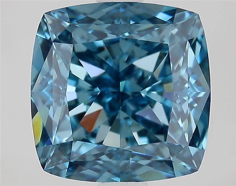 3.16ct Cushion modified Lab Grown Diamond (Colour Fancy Vivid Blue, Clarity VVS2, IGI Certified)