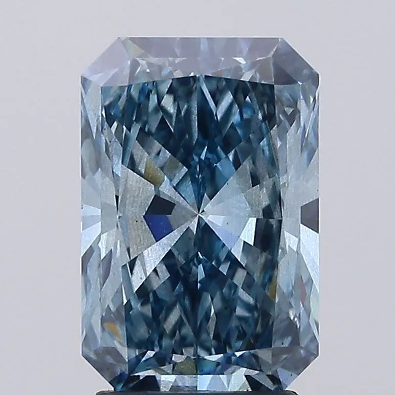 3.21ct Radiant Lab Grown Diamond (Colour Fancy Vivid Blue, Clarity SI1, IGI Certified)