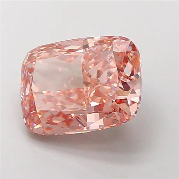 3.32ct Cushion modified Lab Grown Diamond (Colour Fancy Vivid Brown Pink, Clarity VVS2, IGI Certified)