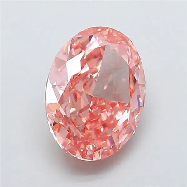 3.44ct Oval Lab Grown Diamond (Colour Fancy Vivid Pink, Clarity VS2, IGI Certified)