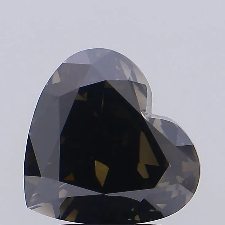 3.51ct Heart Lab Grown Diamond (Colour Fancy Gray, Clarity VS1, IGI Certified)