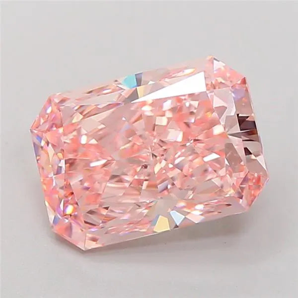3.54ct Radiant Lab Grown Diamond (Colour Fancy Vivid Pink, Clarity VVS2, IGI Certified)