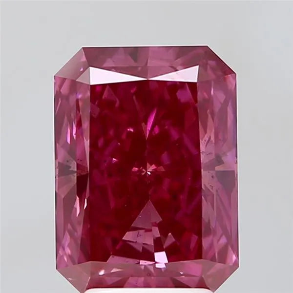 3.96ct Radiant Lab Grown Diamond (Colour Fancy Vivid Red, Clarity SI1, IGI Certified)