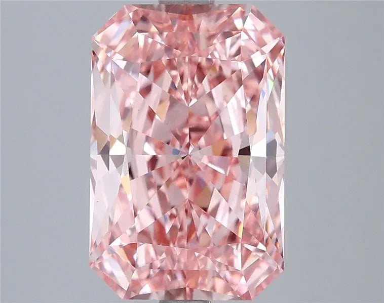 4.00ct Radiant Lab Grown Diamond (Colour Fancy Vivid Pink, Clarity VS1, IGI Certified)