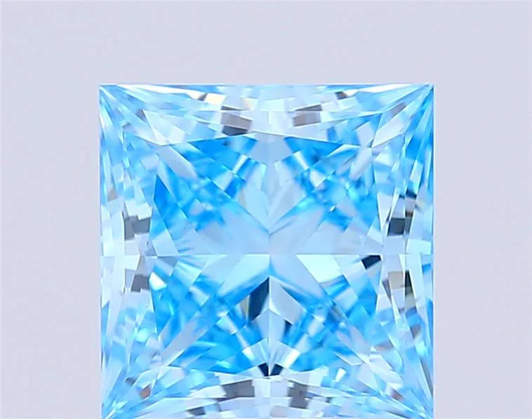 4.02ct Princess Lab Grown Diamond (Colour Fancy Vivid Blue, Clarity VVS1, IGI Certified)