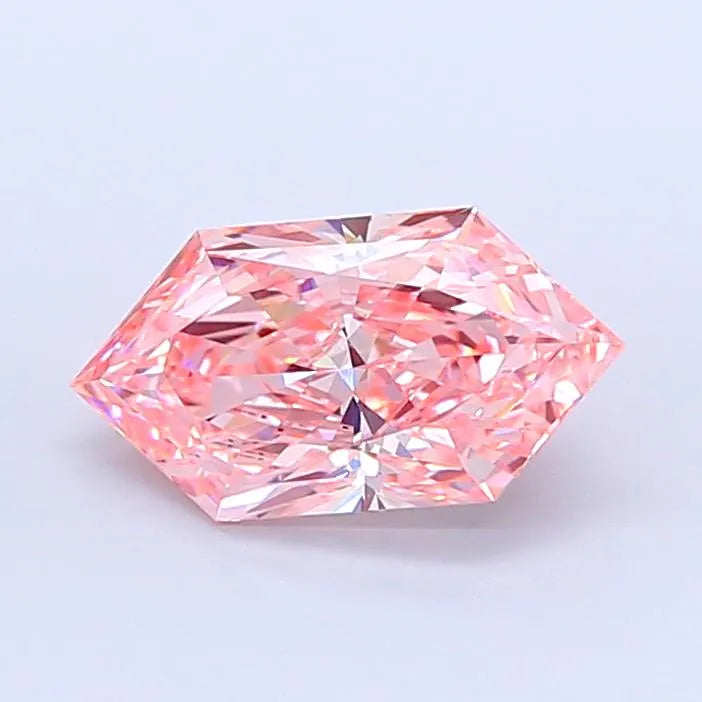 4.06ct Hexagonal Lab Grown Diamond (Colour Fancy Vivid Pink, Clarity VVS2, IGI Certified)