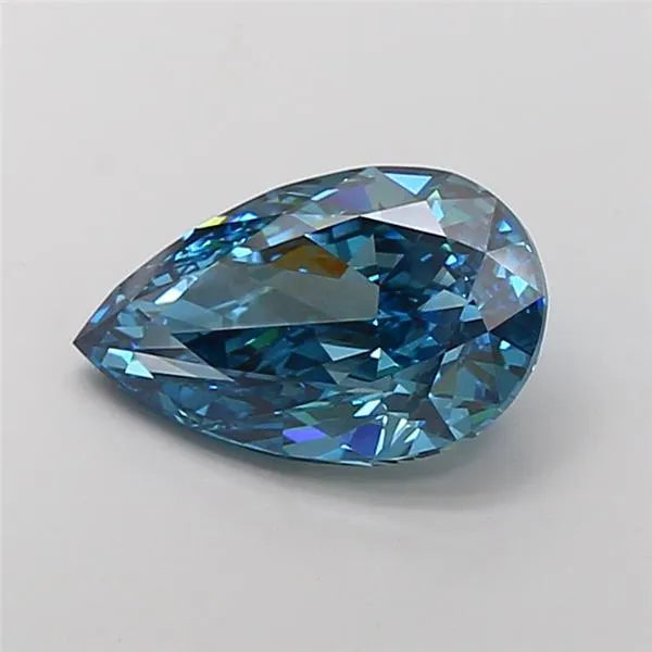 4.06ct Pear Lab Grown Diamond (Colour Fancy Vivid Blue, Clarity SI1, IGI Certified)
