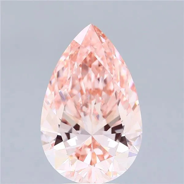 4.51ct Pear Lab Grown Diamond (Colour Fancy Vivid Pink, Clarity VS2, IGI Certified)