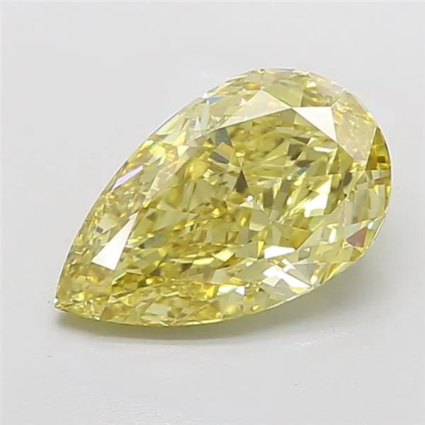 4.61ct Pear Lab Grown Diamond (Colour Fancy Vivid Yellow, Clarity VVS2, IGI Certified)