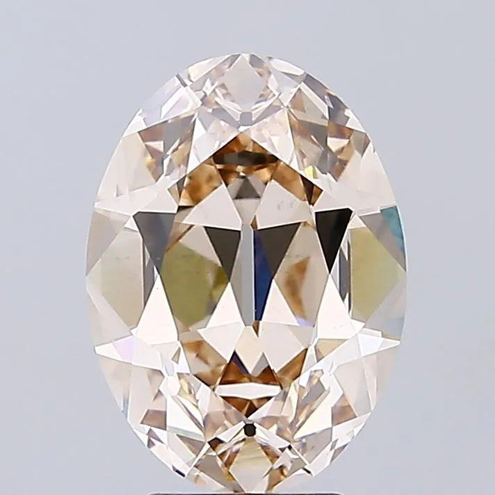 4.89ct European cut Lab Grown Diamond (Colour Fancy Light Brown, Clarity VS1, IGI Certified)