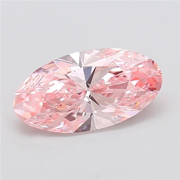 4.98ct Oval Lab Grown Diamond (Colour Fancy Vivid Pink, Clarity VS2, IGI Certified)