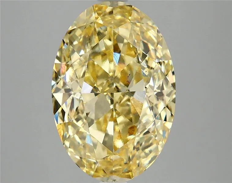 5.06ct Oval Lab Grown Diamond (Colour Fancy Vivid Yellow, Clarity VS2, IGI Certified)