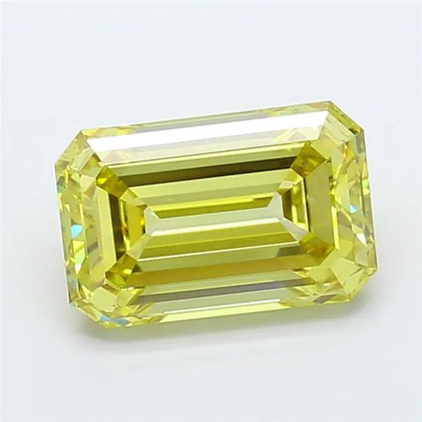 5.02ct Emerald Lab Grown Diamond (Colour Fancy Intense Yellow, Clarity VS2, IGI Certified)