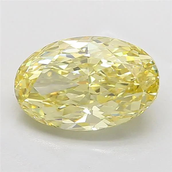 5.04ct Oval Lab Grown Diamond (Colour Fancy Intense Yellow, Clarity VVS2, IGI Certified)