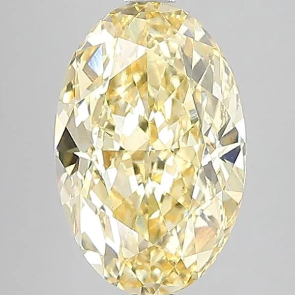 5.09ct Oval Lab Grown Diamond (Colour Fancy Yellow, Clarity VS1, IGI Certified)