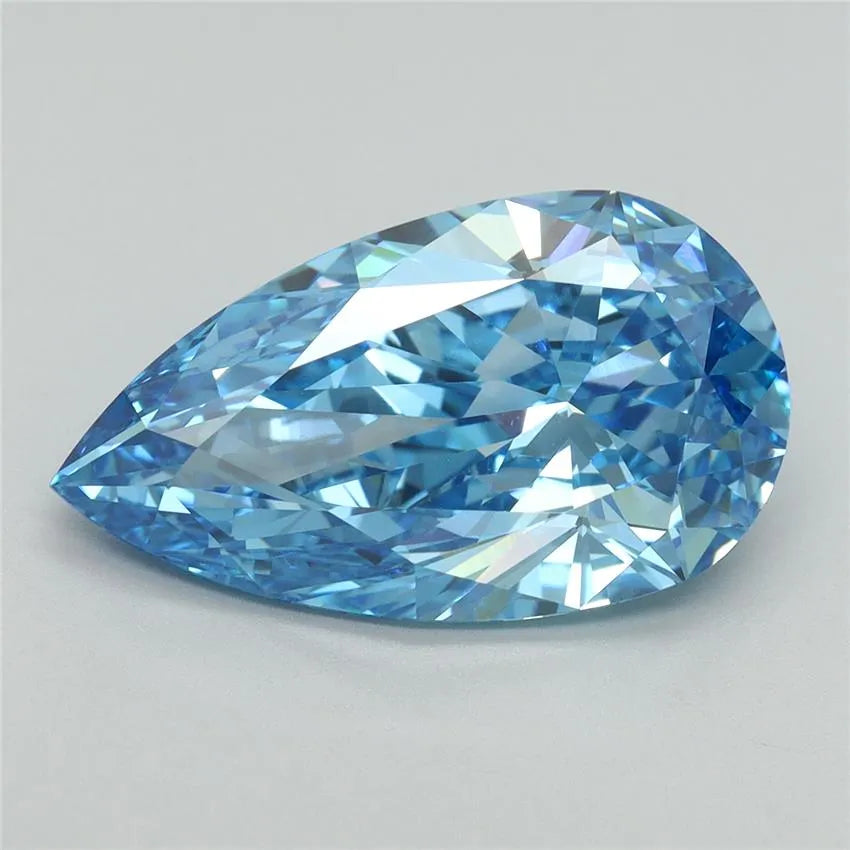 5.30ct Pear Lab Grown Diamond (Colour Fancy Vivid Blue, Clarity VVS2, IGI Certified)