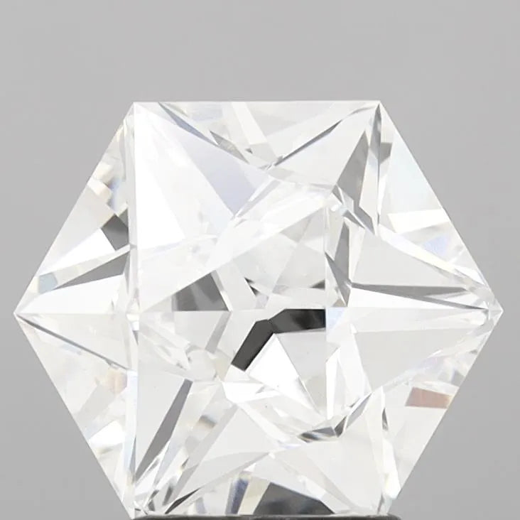 3.12ct Hexagonal Lab Grown Diamond (Colour D, Clarity VS1, IGI Certified)