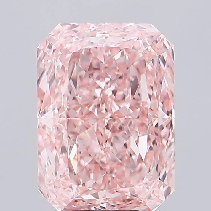 6.21ct Radiant Lab Grown Diamond (Colour Fancy Vivid Pink, Clarity VVS2, IGI Certified)