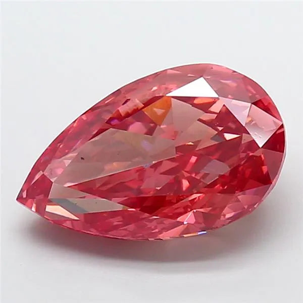 8.05ct Pear Lab Grown Diamond (Colour Fancy Vivid Pink, Clarity VS1, IGI Certified)