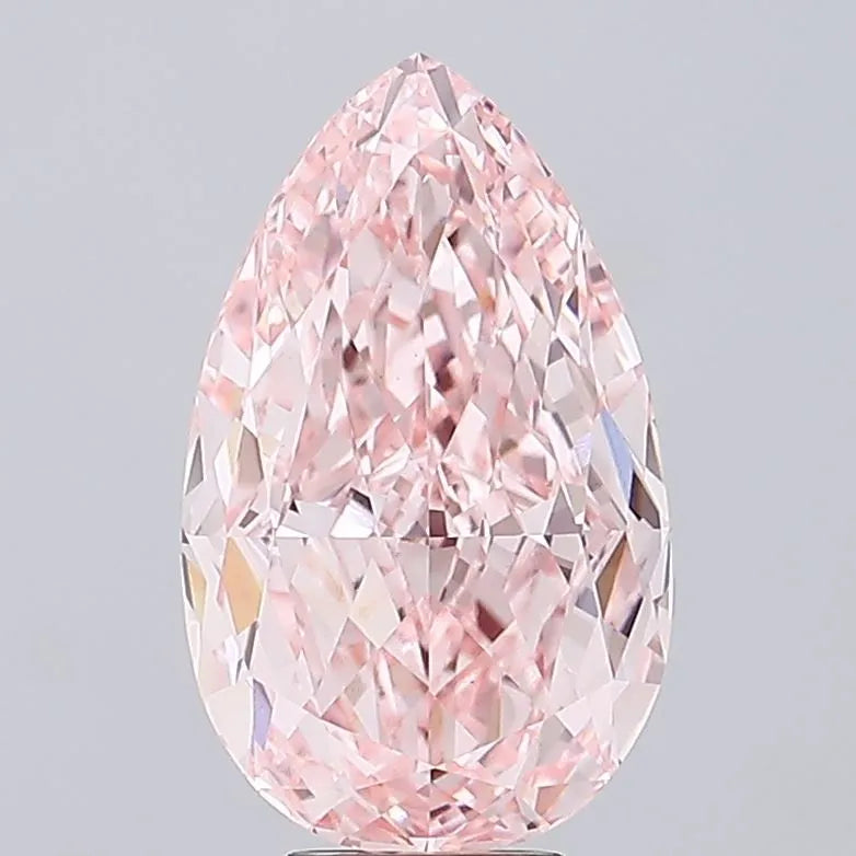9.58ct Pear Lab Grown Diamond (Colour Fancy Vivid Pink, Clarity VS1, IGI Certified)