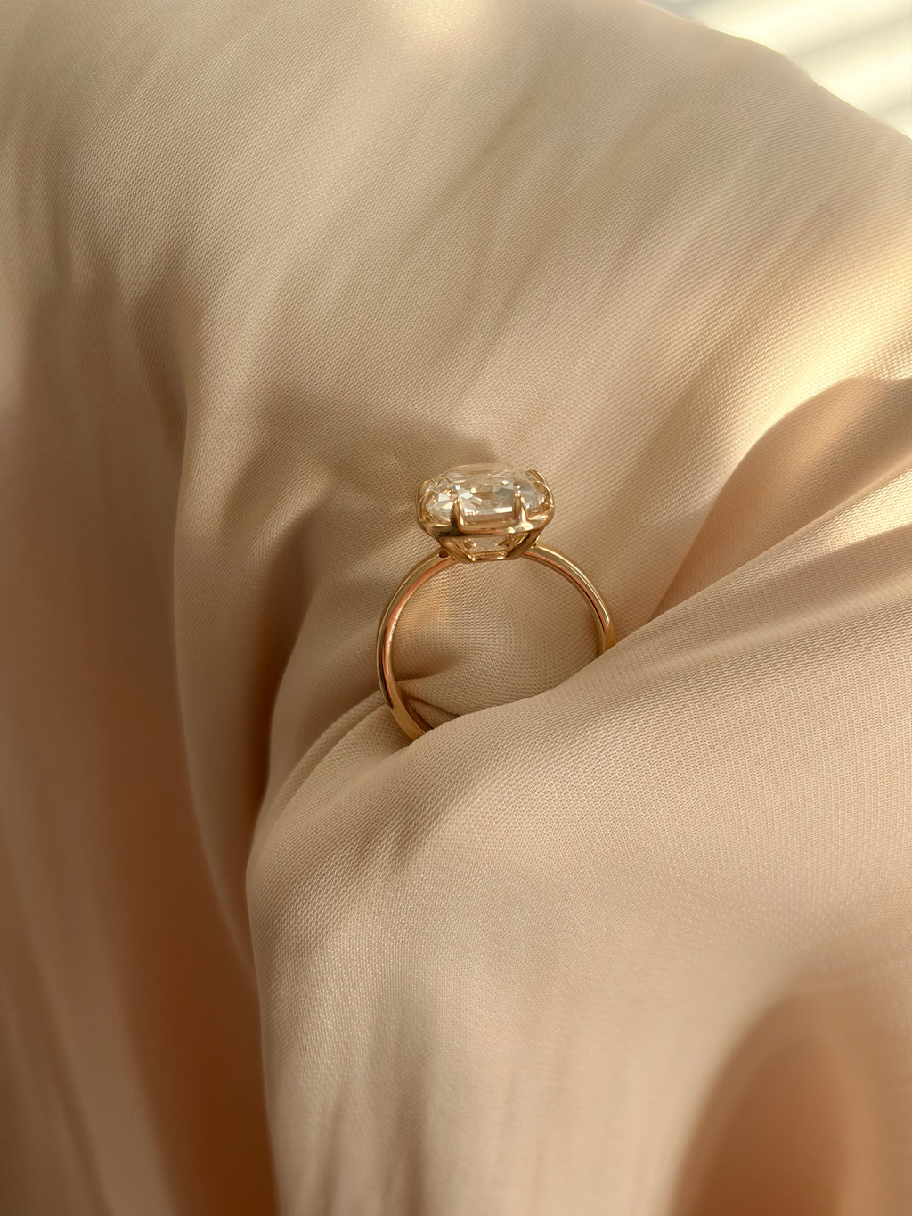 Ophelia Ring - 5.95ct G VS1 Cushion Modified Brilliant (Antique Cut) Lab Diamond