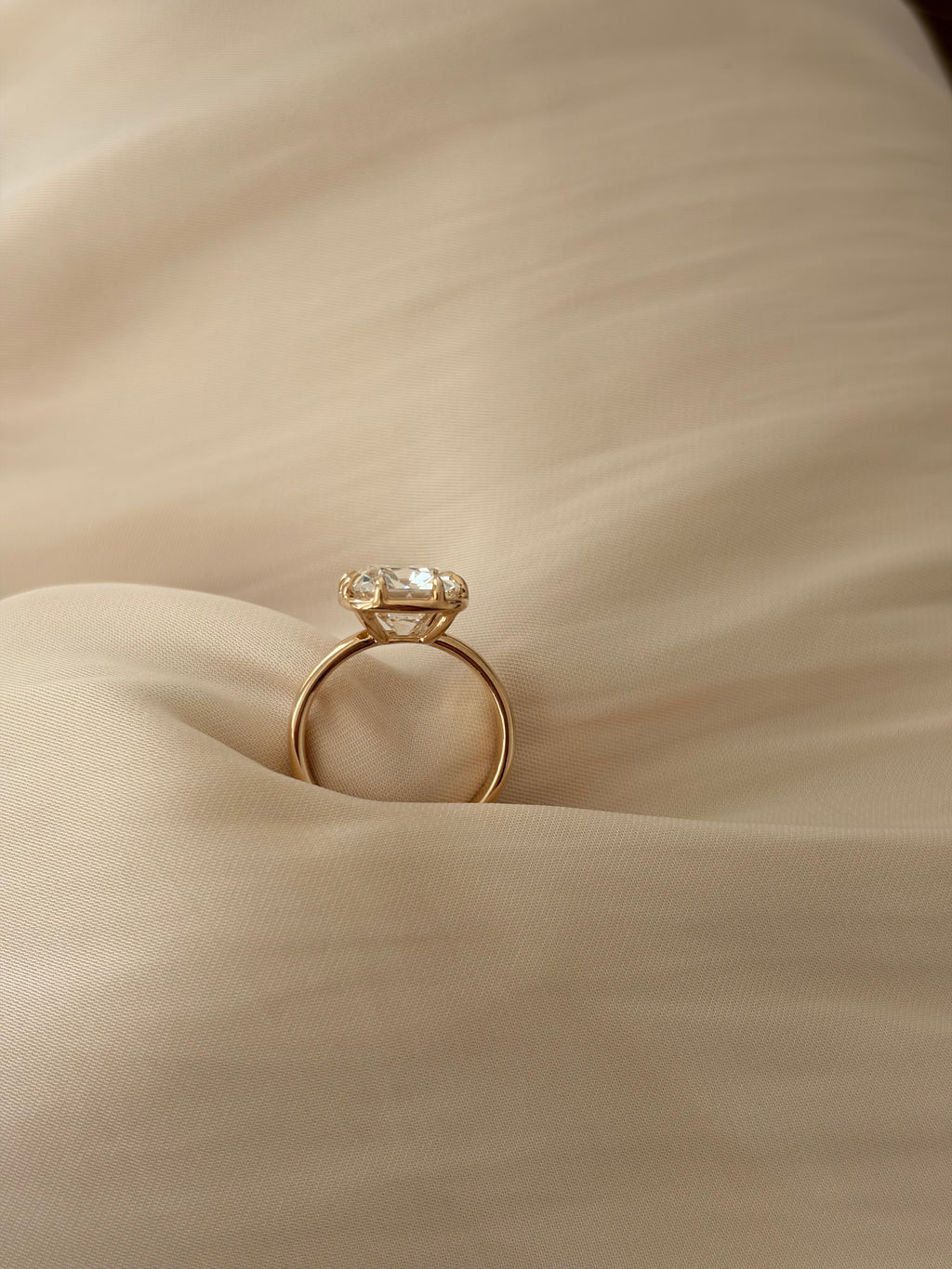 Ophelia Ring - 5.95ct G VS1 Cushion Modified Brilliant (Antique Cut) Lab Diamond