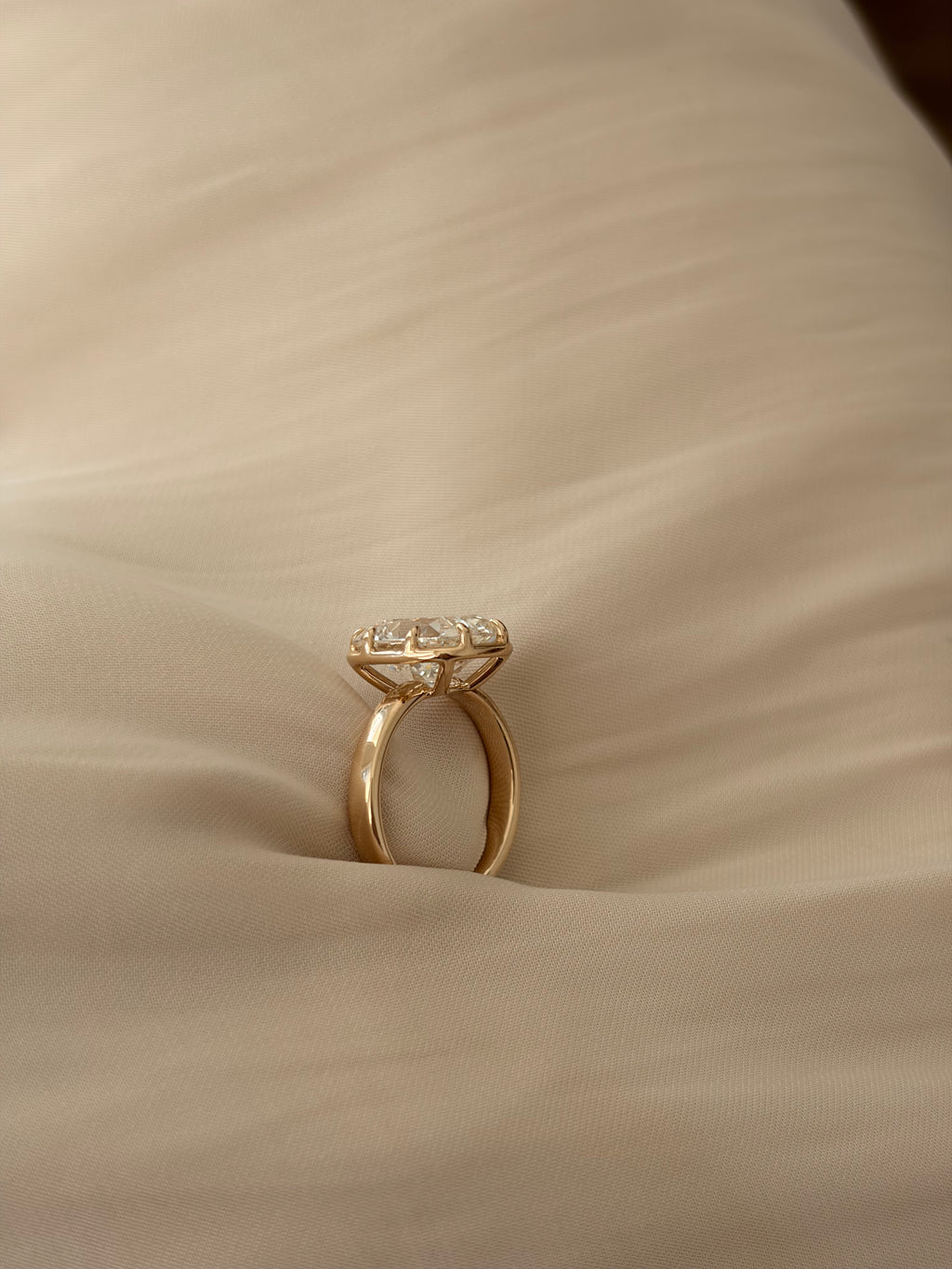 Ophelia Ring - 5.95ct G VS1 Cushion Modified Brilliant (Antique Cut) Lab Diamond