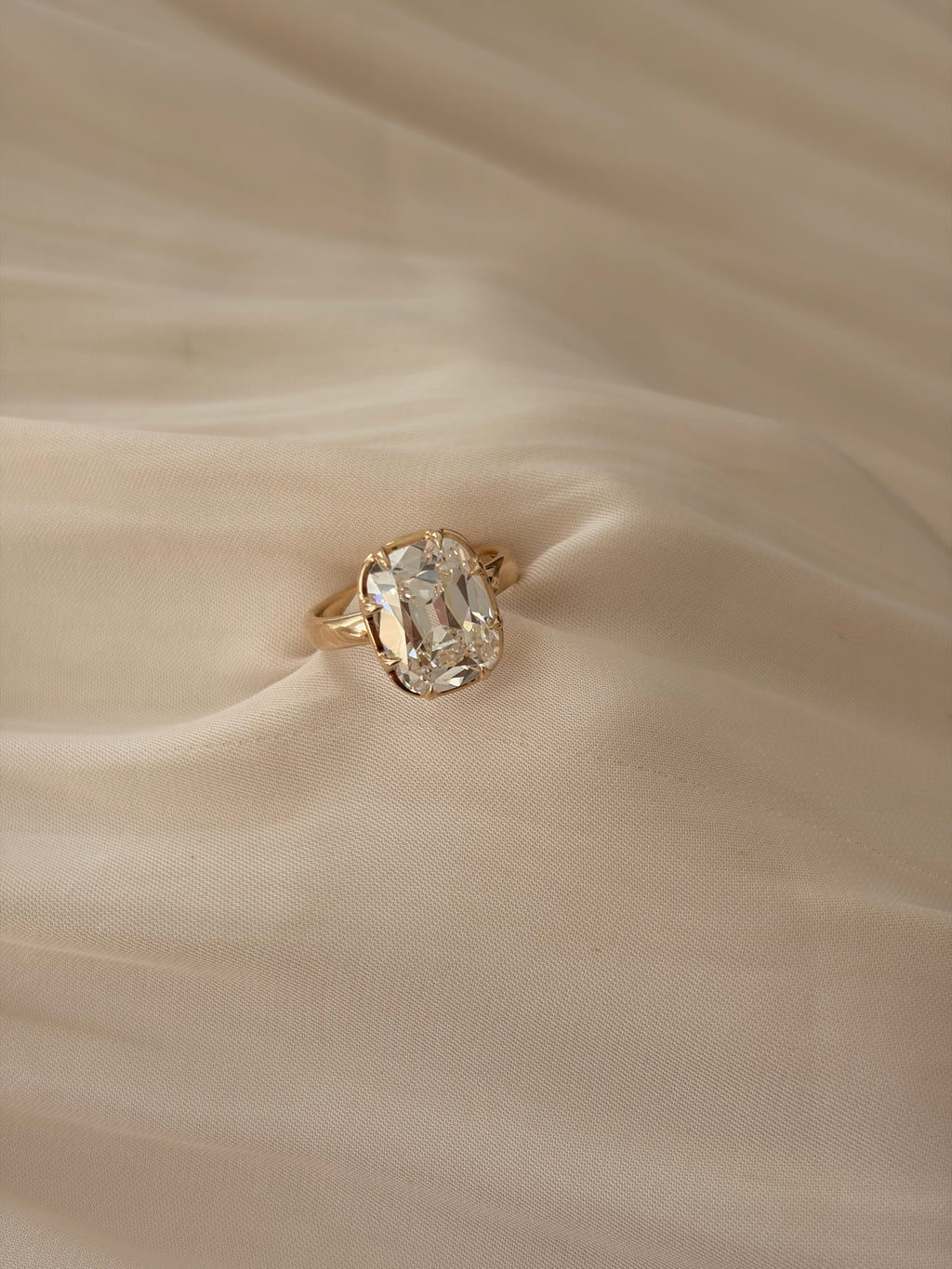 Ophelia Ring - 5.95ct G VS1 Cushion Modified Brilliant (Antique Cut) Lab Diamond