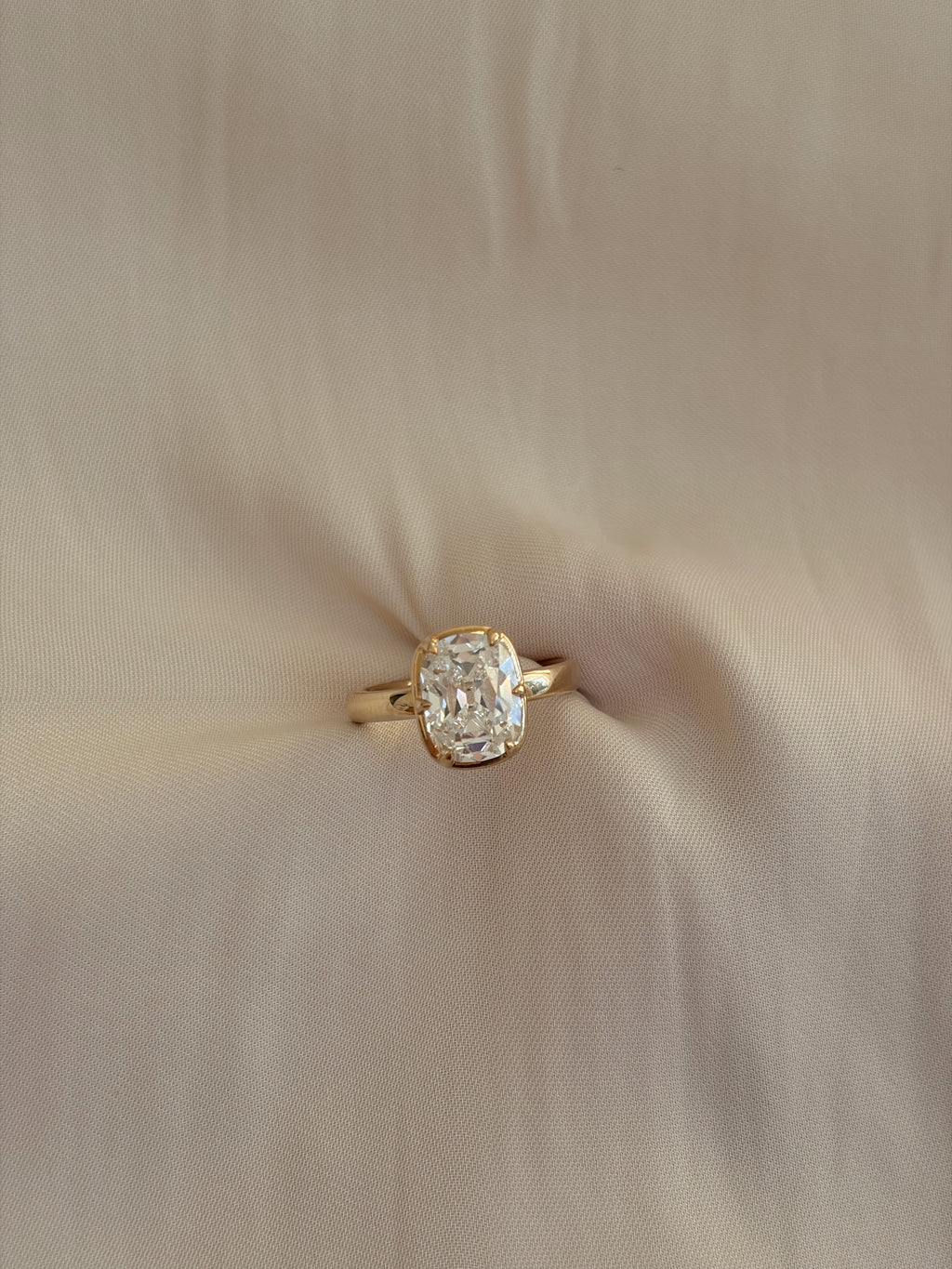 Ophelia Ring - 3.04ct E VVS2 Cushion Brilliant (Antique Cut) Lab Diamond