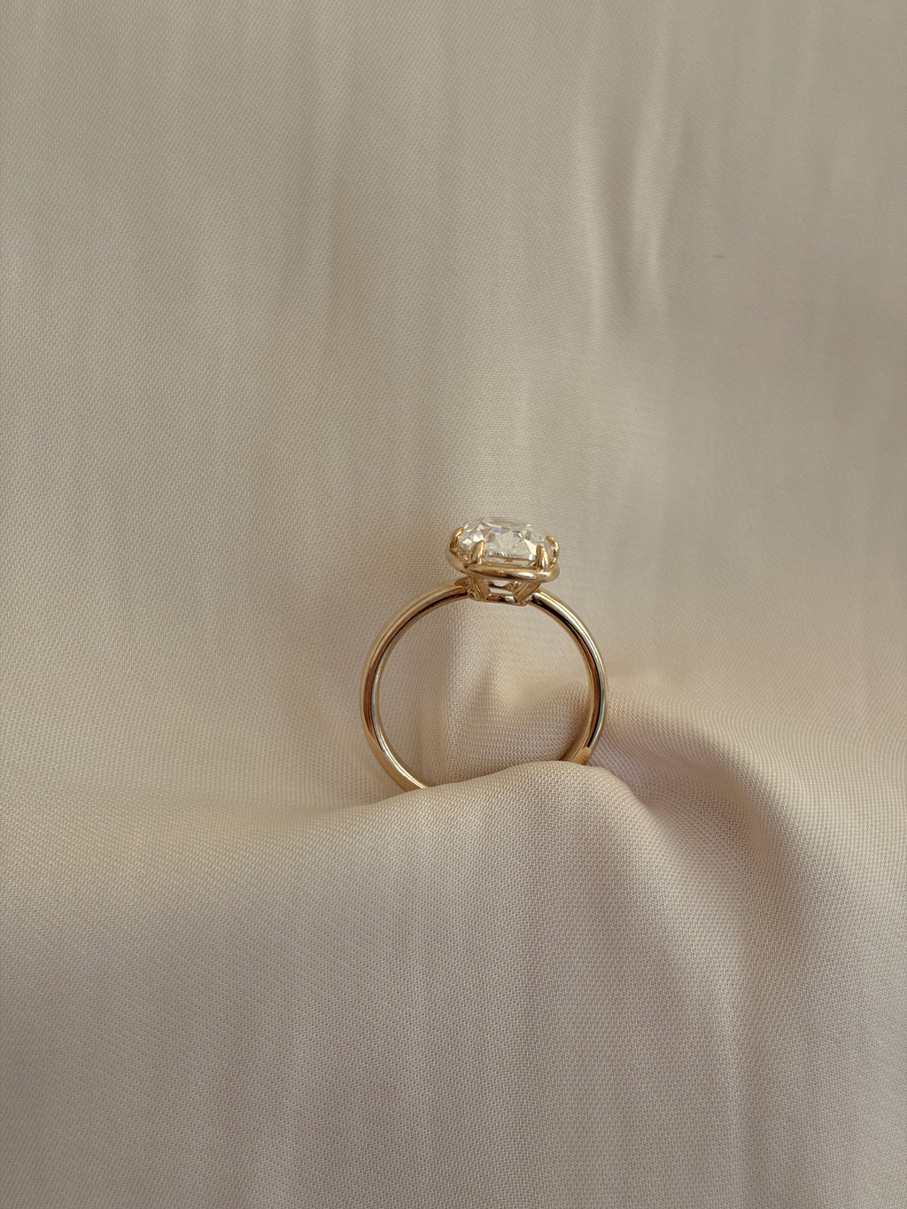 Ophelia Ring - 3.04ct E VVS2 Cushion Brilliant (Antique Cut) Lab Diamond