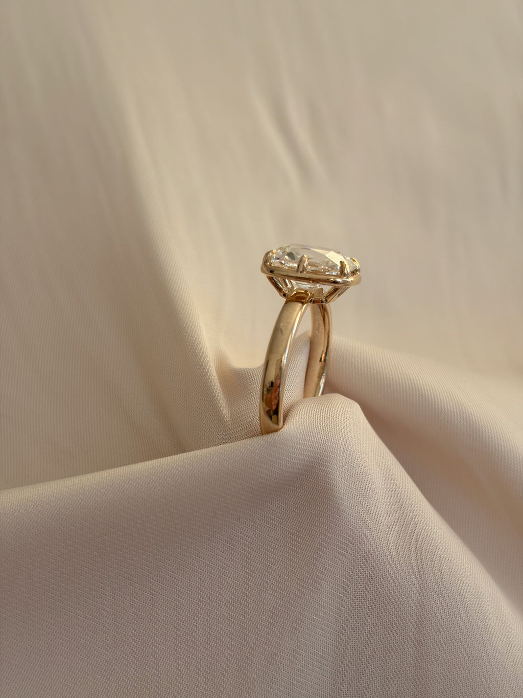 Ophelia Ring - 3.04ct E VVS2 Cushion Brilliant (Antique Cut) Lab Diamond