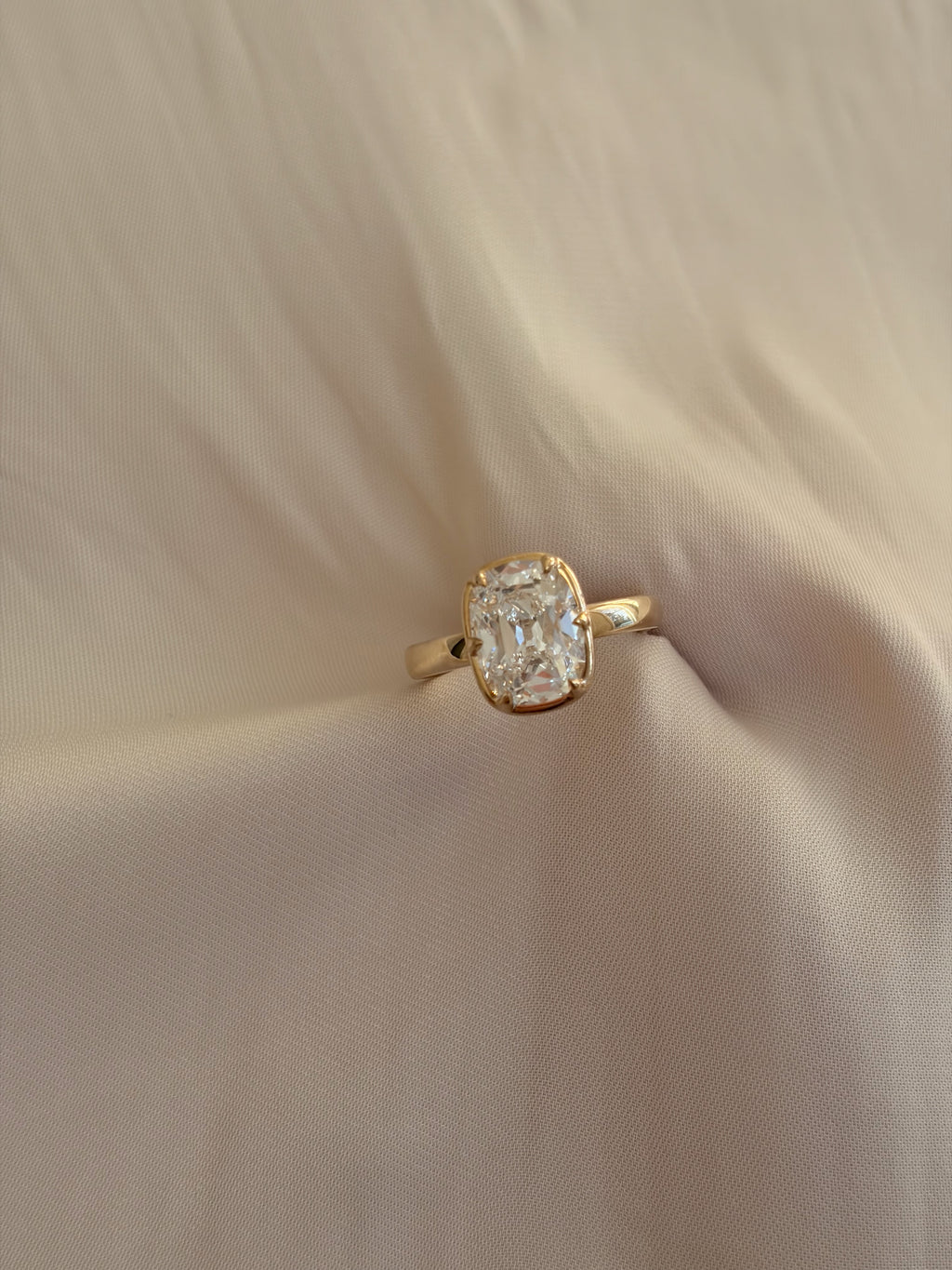 Ophelia Ring - 3.04ct E VVS2 Cushion Brilliant (Antique Cut) Lab Diamond
