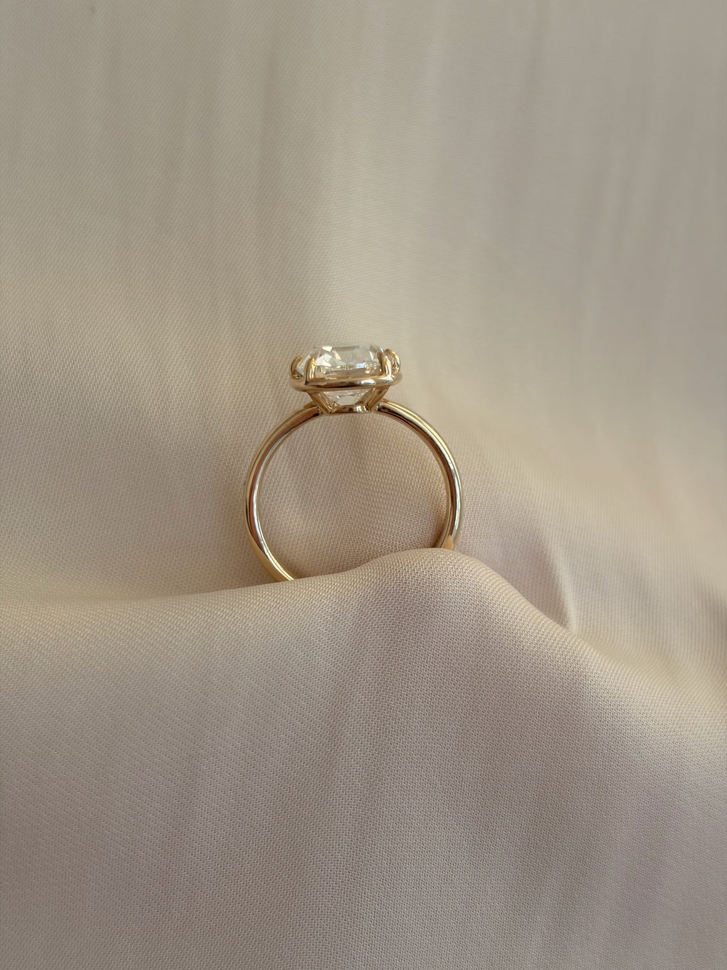 Ophelia Ring - 4.56ct E VVS2 Cushion Brilliant (Antique Cut) Lab Diamond