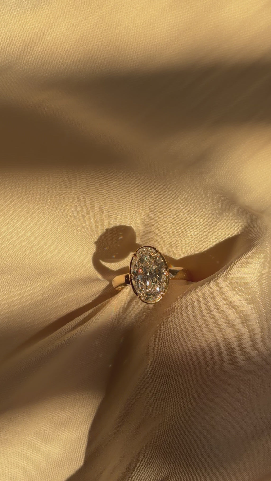 Ophelia Ring - 4.00ct E VS1 Oval Brilliant Lab Diamond